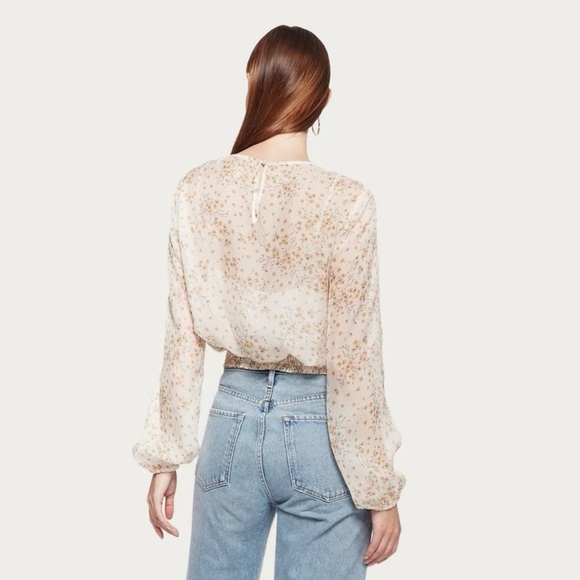 CAMI NYC ROBYN CHIFFON TOP in Pale Waterflower - Picture 2 of 10